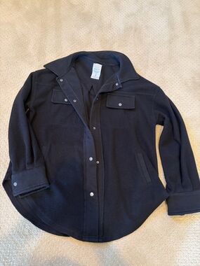 Fornia Black snap button shacket